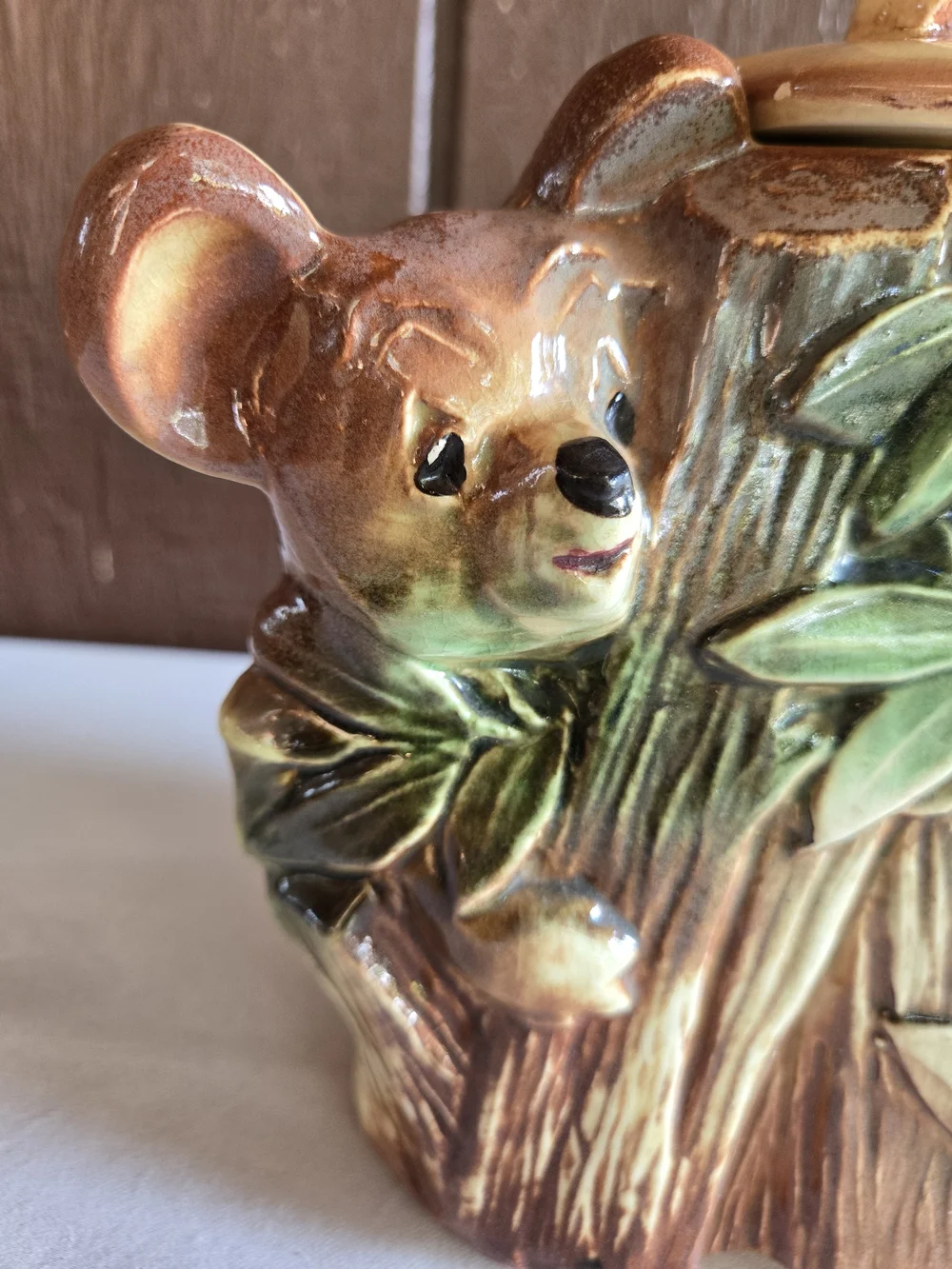 McCoy Koala Bear & Bamboo Ceramic Cookie Jar Vintage